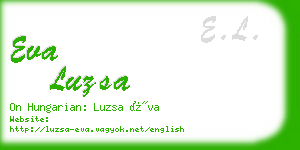 eva luzsa business card